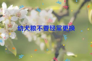 幼犬粮不要经常更换