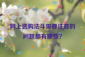 网上选购法斗需要注意的问题都有哪些？