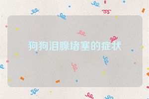 狗狗泪腺堵塞的症状