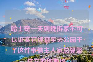 哈士奇一天到晚拆家不可以证实它纯直至去公园干了这件事情主人家总算坚信它的纯血统