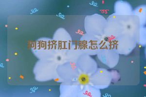 狗狗挤肛门腺怎么挤