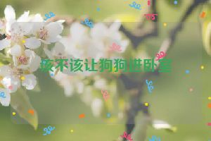 该不该让狗狗进卧室