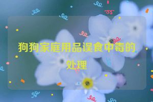 狗狗家庭用品误食中毒的处理