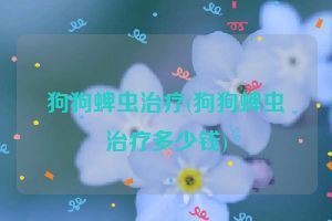 狗狗蜱虫治疗(狗狗蜱虫治疗多少钱)