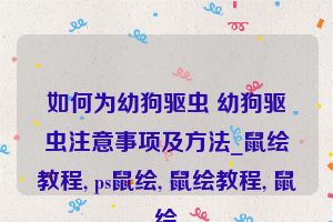 如何为幼狗驱虫 幼狗驱虫注意事项及方法_鼠绘教程, ps鼠绘, 鼠绘教程, 鼠绘