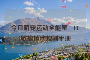今日萌宠运动全能星　FCI敏捷运动规则手册