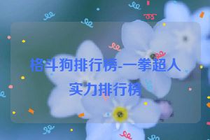 格斗狗排行榜-一拳超人实力排行榜