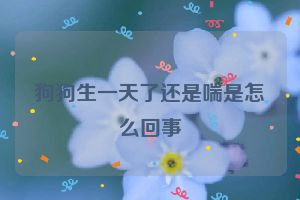 狗狗生一天了还是喘是怎么回事