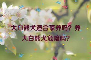 大白熊犬适合家养吗？养大白熊犬危险吗？