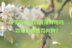 对于狗狗惩罚冷落有用吗-如何正确惩罚狗狗？