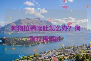 狗狗拉稀呕吐怎么办？狗狗拉稀呕吐