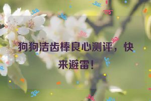 狗狗洁齿棒良心测评，快来避雷！