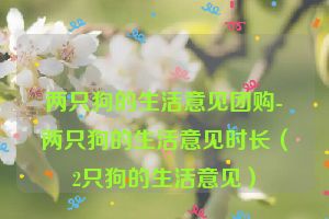 两只狗的生活意见团购-两只狗的生活意见时长（2只狗的生活意见）