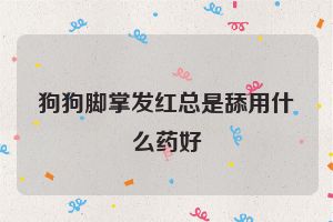 狗狗脚掌发红总是舔用什么药好