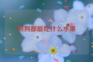 狗狗都能吃什么水果