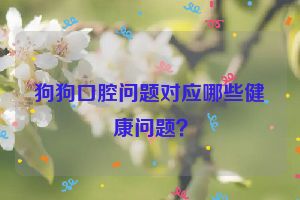 狗狗口腔问题对应哪些健康问题？