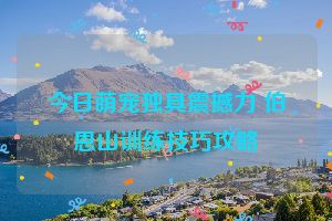 今日萌宠独具震撼力 伯恩山训练技巧攻略