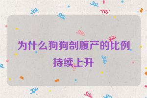为什么狗狗剖腹产的比例持续上升