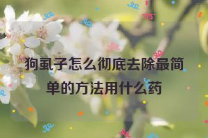 狗虱子怎么彻底去除最简单的方法用什么药