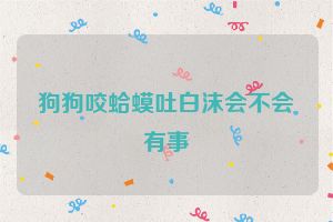 狗狗咬蛤蟆吐白沫会不会有事