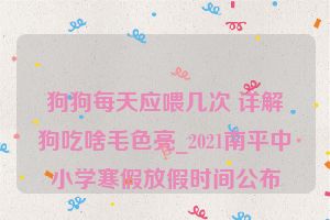 狗狗每天应喂几次 详解狗吃啥毛色亮_2021南平中小学寒假放假时间公布