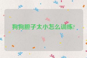 狗狗胆子太小怎么训练?