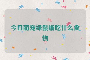 今日萌宠绿鬣蜥吃什么食物
